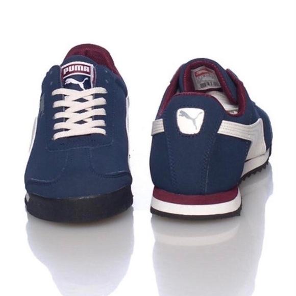 ♥️ Navy Blue & Maroon Puma Roma ♥️ - Picture 5 of 10